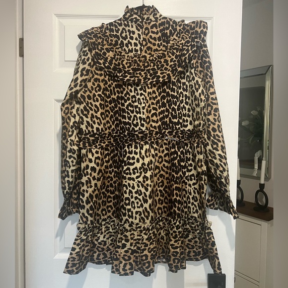 Size 10/12 ganni trapeze style cotton dress - Picture 3 of 4